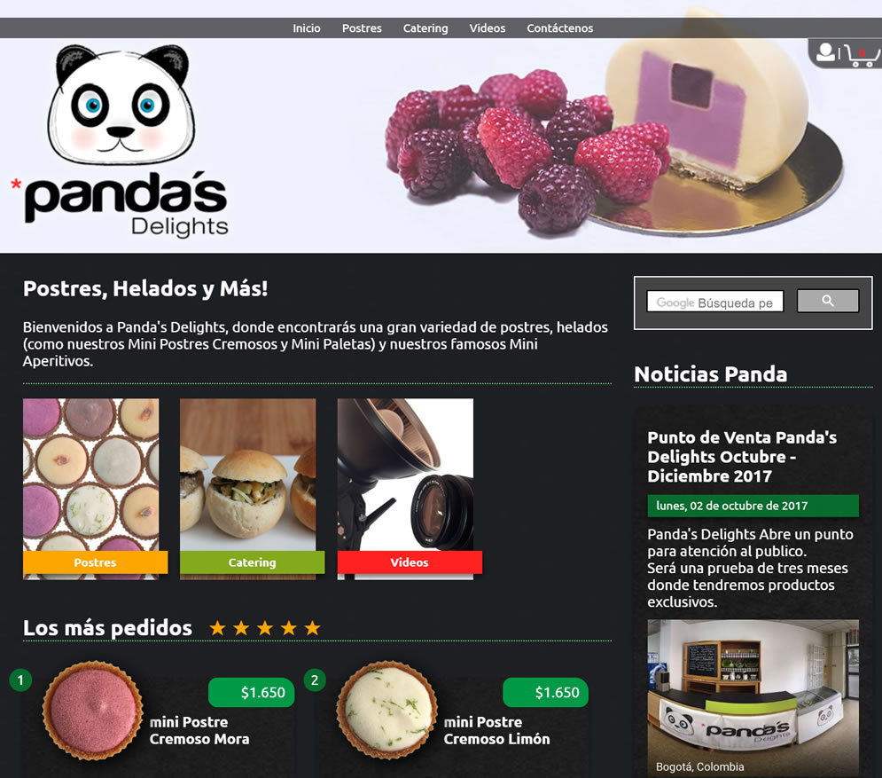 Nuevo diseño de www.PandasDelights.com 2018